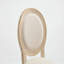 Chaise de salle à manger sculptée classique de style Louis avec revêtement en lin de coton, ensemble de 2
