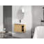Meuble-lavabo de salle de bain avec lavabo en céramique blanc, armoire de salle de bain murale avec porte à fermeture en douceur et tablette de rangement ouverte pour les petits espaces-129434509-129434508
