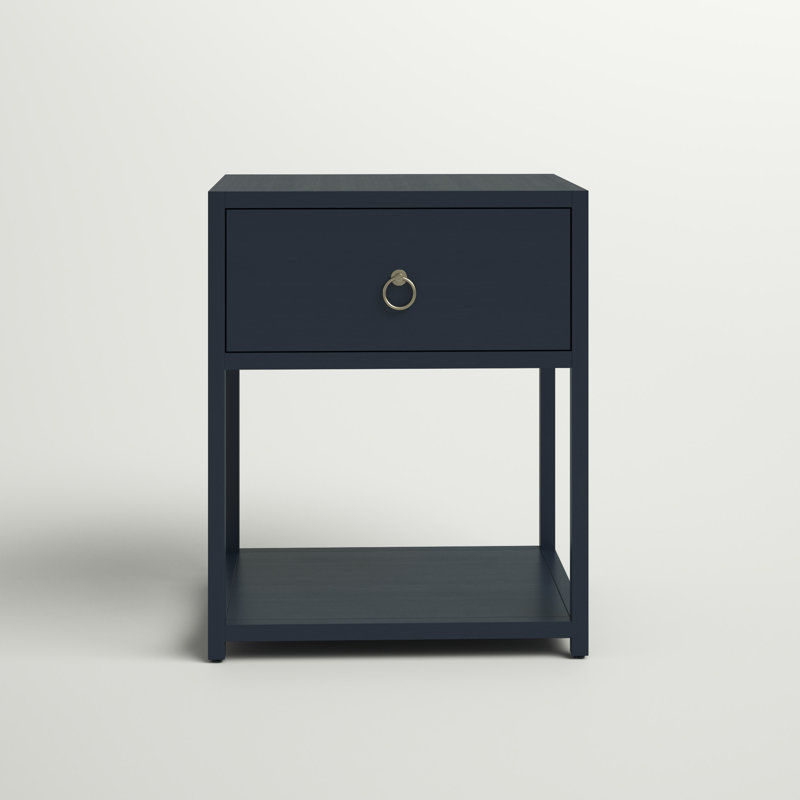 Ballentine End Table with Storage, Blue