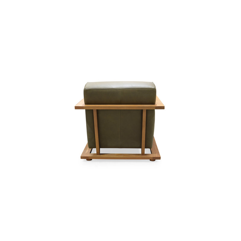 Eckersley Lounge Chair Olive Leather, Green