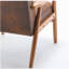 Fauteuil de style Mid-Century moderne de 25,38 po de largeur, brun clair-1351226491
