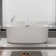 KDK HOME 67 in Freestanding Bathtub Acrylic Deep Soaking Tubs with Overflow
