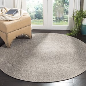 Round Paulina Hand-Woven Flatweave Cotton Ivory/Beige Area Rug