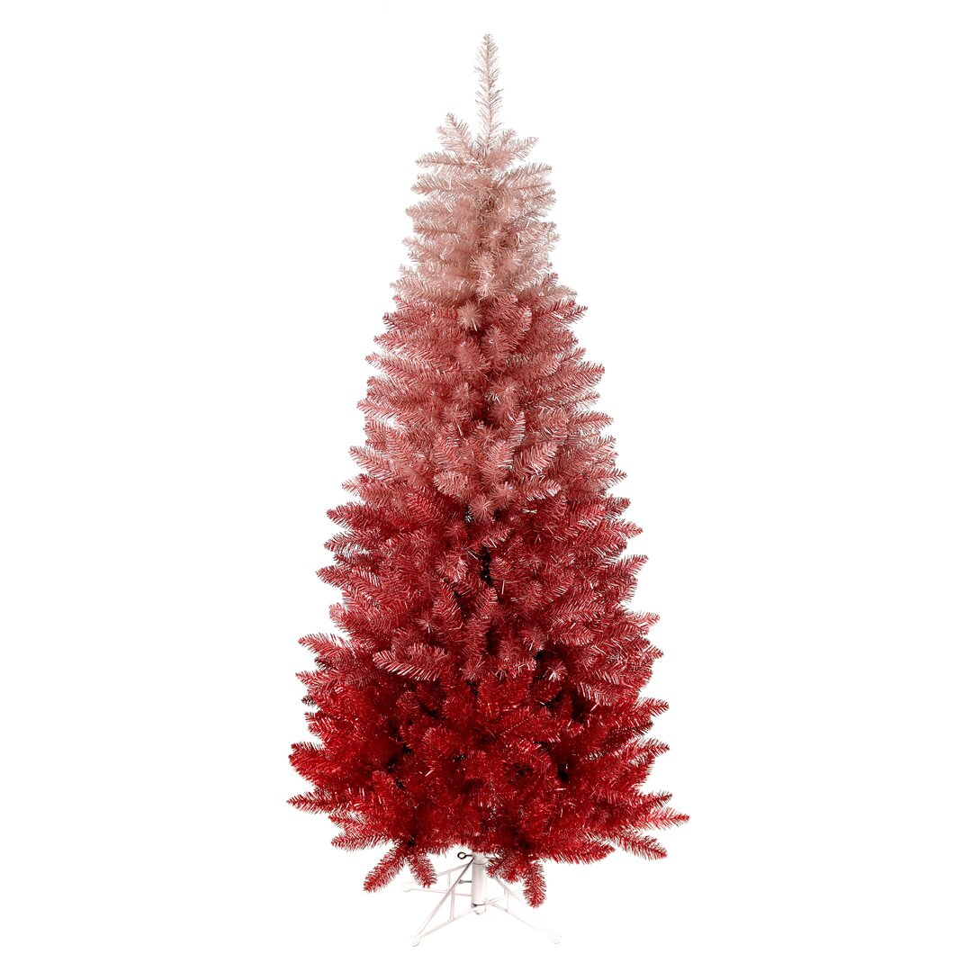 Künstlicher Weihnachtsbaum Rot/Rosa mit Ständer Vegas