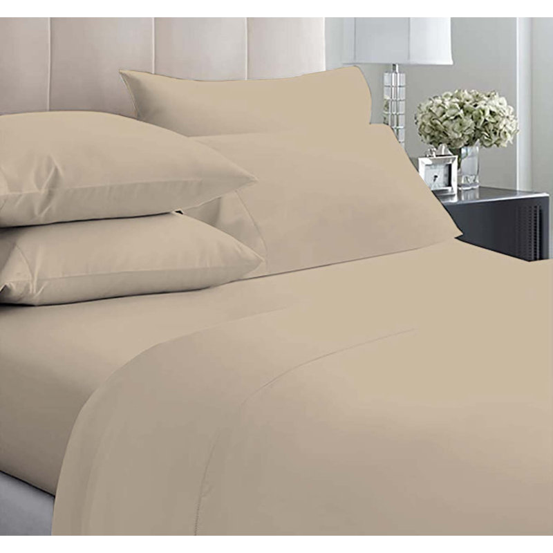6-Piece Premium Deep Pockets Microfiber Sheet Set, Full, Cream
