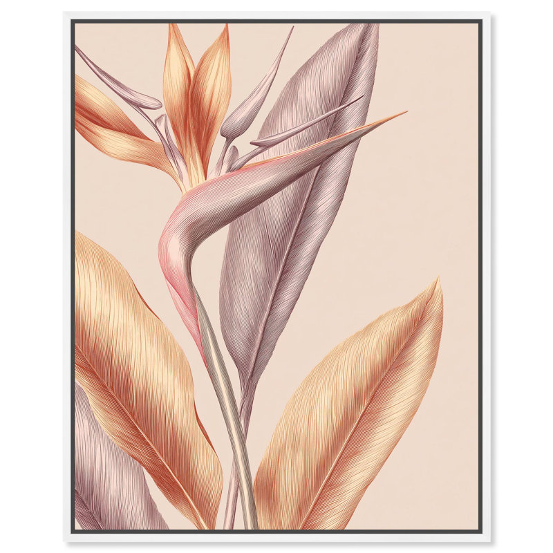 Décoration murale de salle de bain «Etched Bloom II» par Art Remedy, cadre blanc, 30 x 36, H 37 po x l 31 po, Cadre blanc
