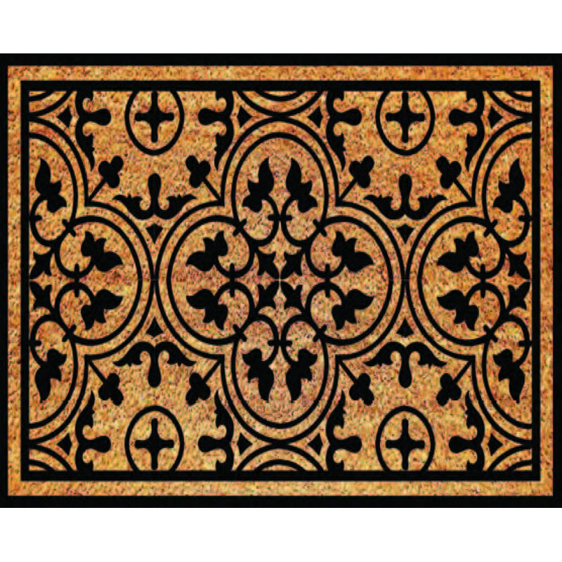 Coir Patterned Doormat, 18" W x 48" L