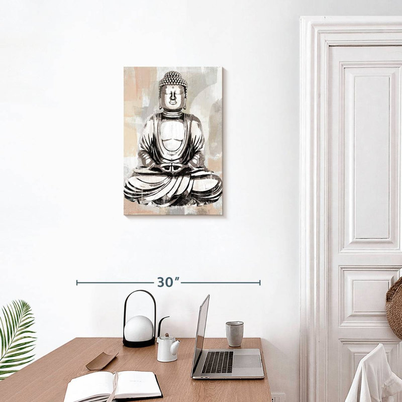 Adella Silver Buddha, 24" H x 16" W