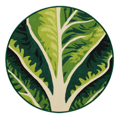 Washable Lettuce Iceberg Vegetables Area Rug
