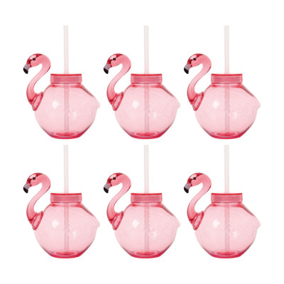 6-Piece Flamingo 17oz Tumbler