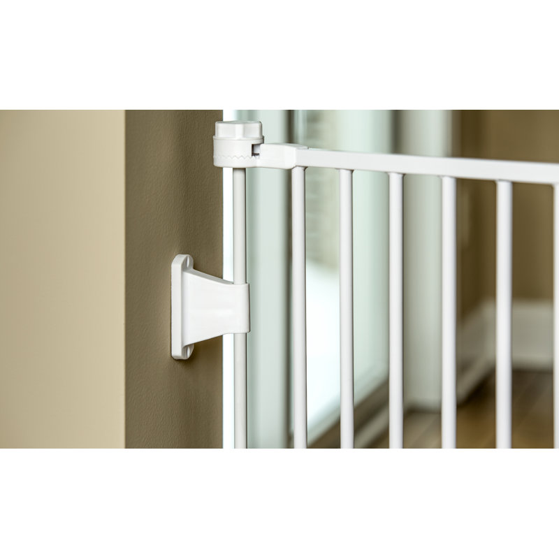 White Adjustable Steel Extra Wide Baby Safety Gate