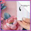 Rideau de douche rose pivoine très long-648984596