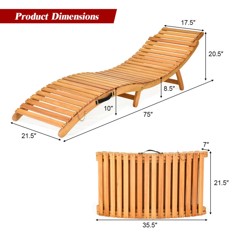 Chaise de patio pliante avec coussins McAlester