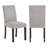 5Pc Contemporary Dining Set Rectangular Table Two Tone Upholstered Chairs Wooden Leg