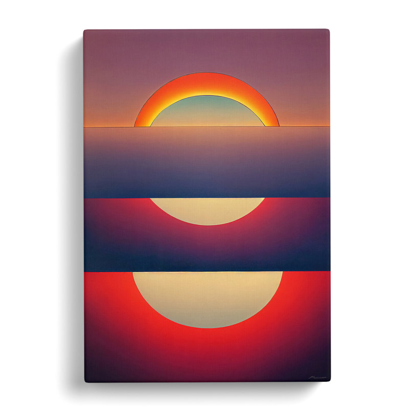 Righteous Abstract Sunset - Wrapped Canvas Print, 50cm H x 35cm W x 3cm D