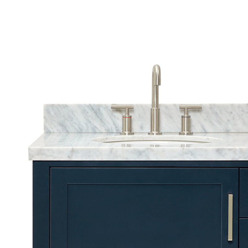 Bayhill 73'' W Double Vanity, White, Oval