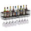 Destinnie Wine Bottle & Glass Rack Black