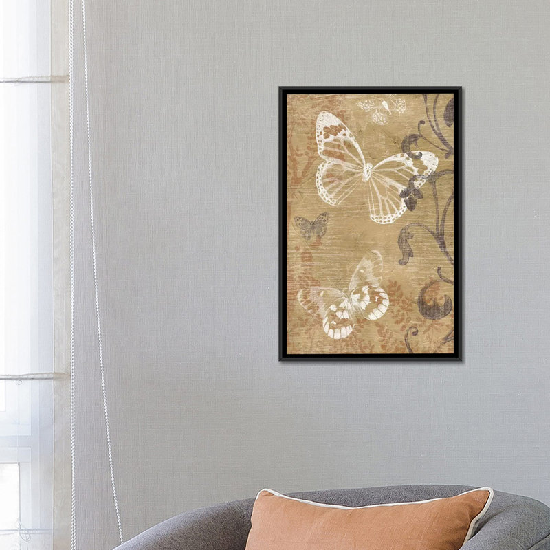 Butterfly Forest Butterfly Forest II by June Erica Vess - Print, 26" H x 18" W x 1.5" D, Black Floater Framed Canvas