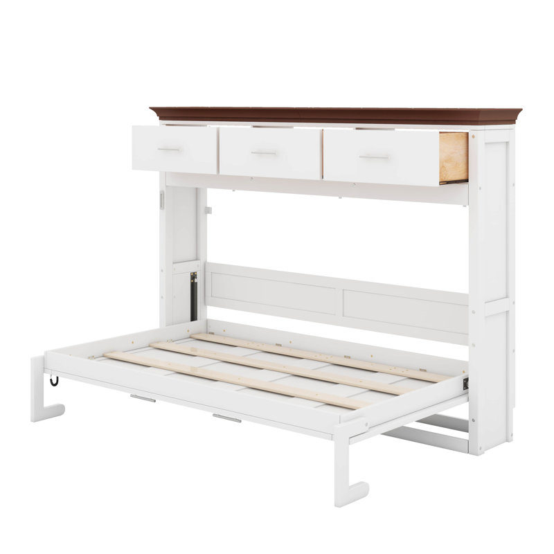 Lit escamotable simple avec tiroirs