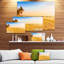 « coco palm trees on beach », reproduction de photo sur toile tendue-18434776