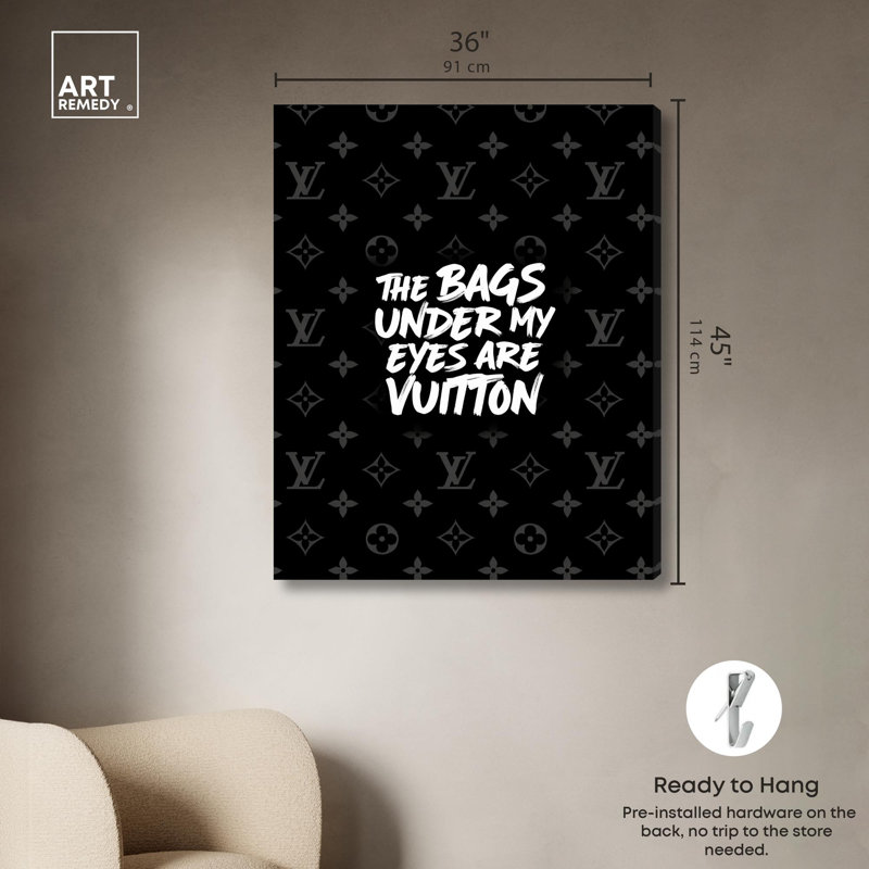 Art visuel de sacs, H 45 po x l 36 po, Toile tendue avec châssis