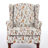 Modern Accent Chair With Retro Wood Legs, Comfy Upholstered Armchair Design Single Sofa Chair For Living Room Bedroom Office - Floral
