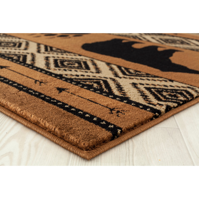 Tapis brun / beige / noir Pippen Southwestern, Rectangle 1 pi 10 po x 3 pi