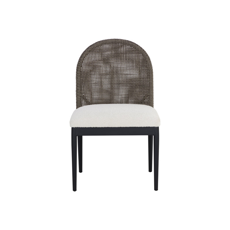 CALANDRI Outdoor Dining Side Chair, Black