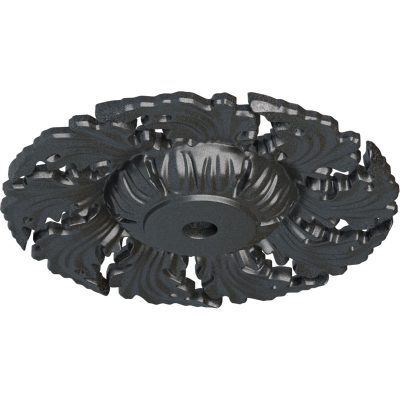 Médaillon de plafond Needham H 14,625 po x l 14,625 po x P 2,25 po, Étain