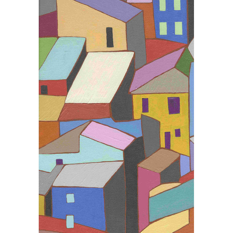 Toits en couleur II, H 30 po x l 20 po x P 1,25 po