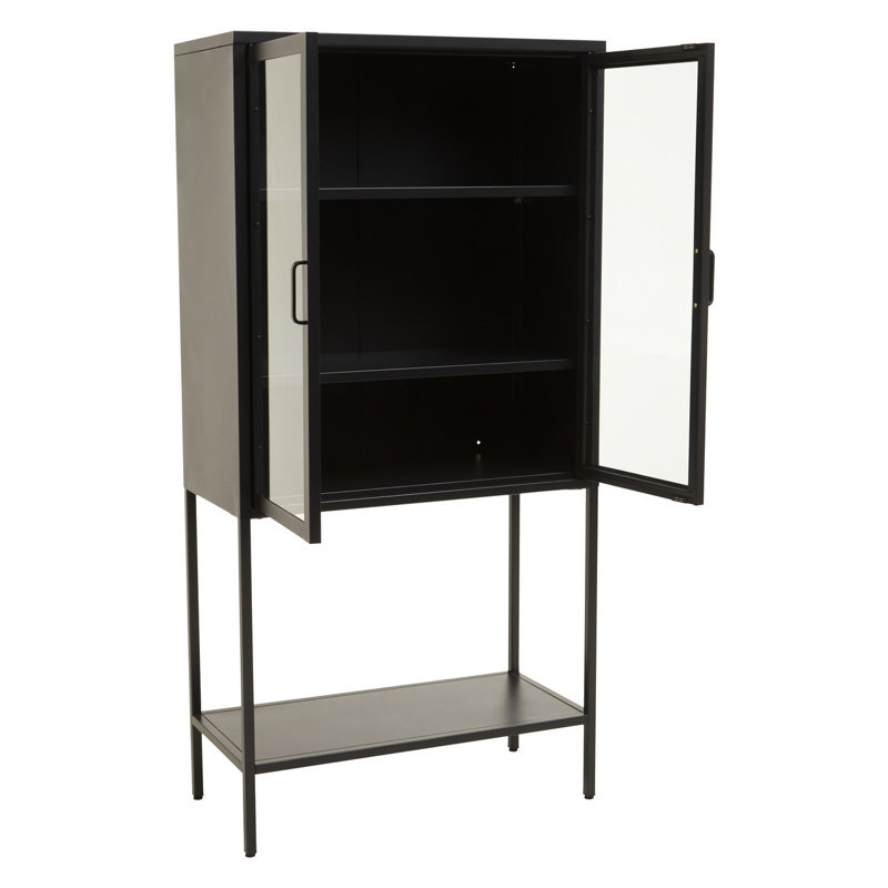 Jhonna 2 -Door 2 -Shelf, Black