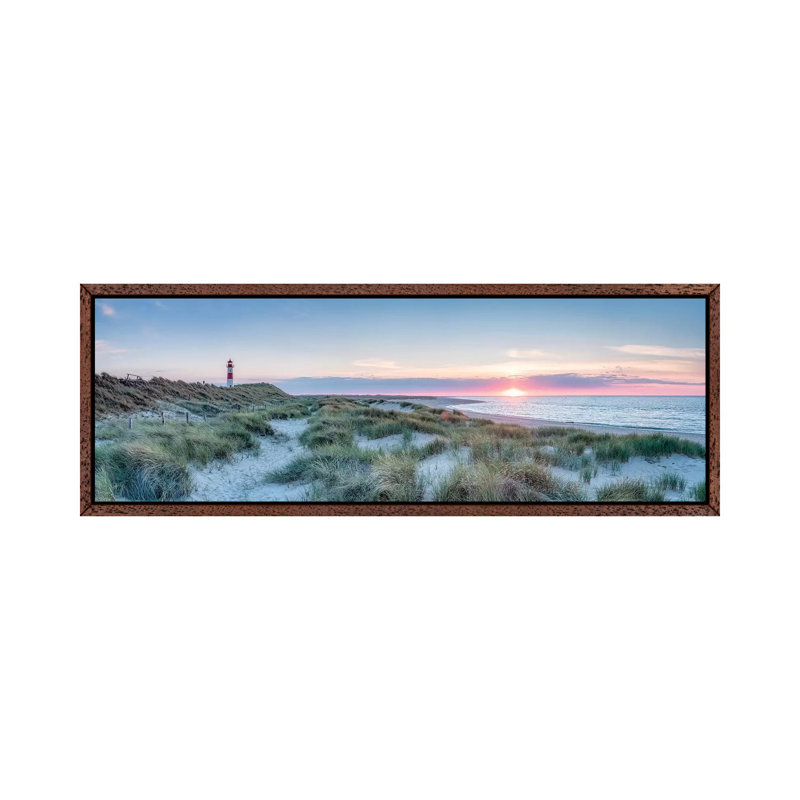 Sunset At The Dune Beach, Sylt, Schleswig-Holstein, Germany by Jan Becke - Panoramic Print on Canvas, 30.48 cm H x 91.44 cm W