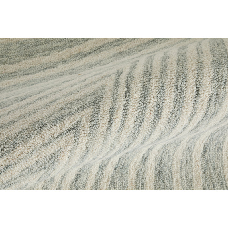 Wallace Modern Abstract Gray Area Rug, Rectangle 5' x 8'
