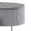 Table basse grise à finition lustrée et chrome