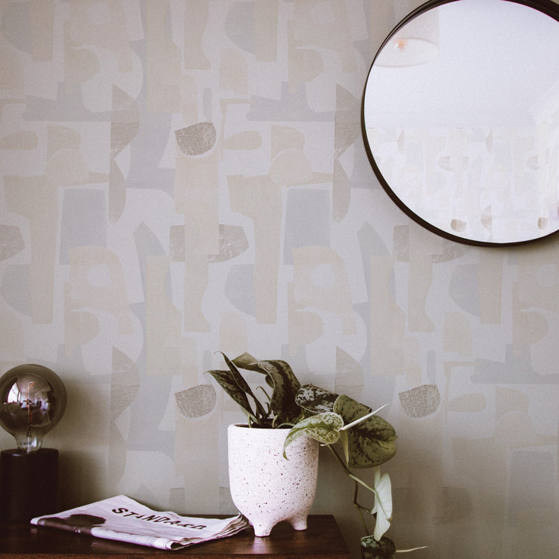 Tariq 16.5' L x 20.5" W Peel and Stick Wallpaper Roll, Beige