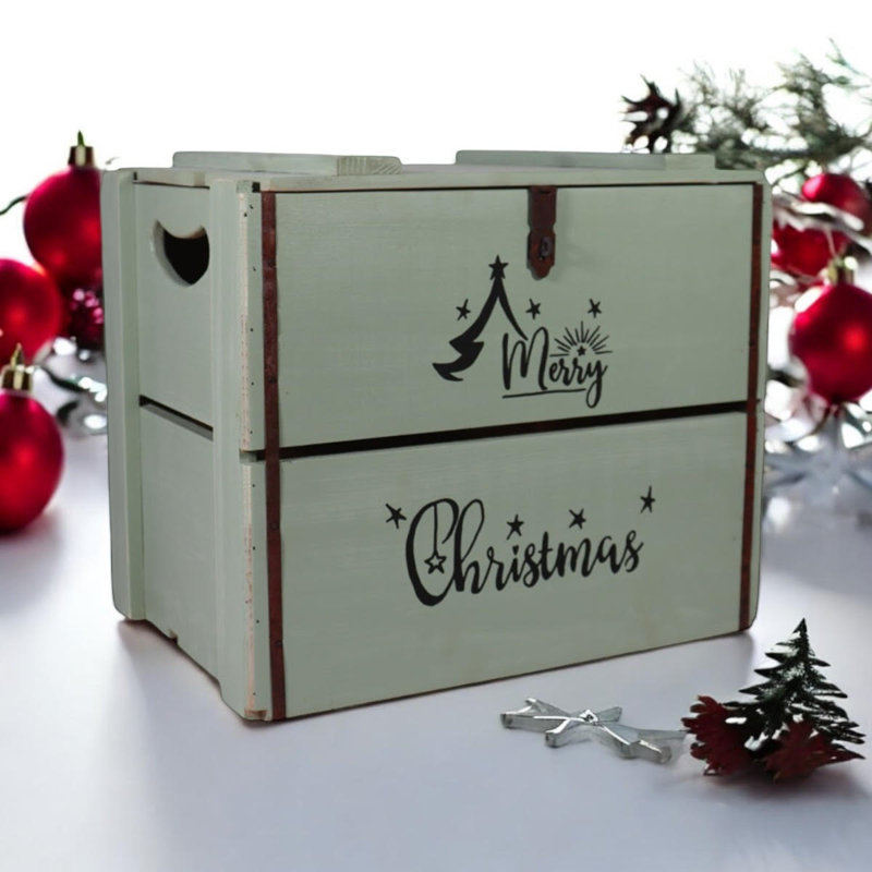 Anatilde Handmade Wooden Decorative Box, Green