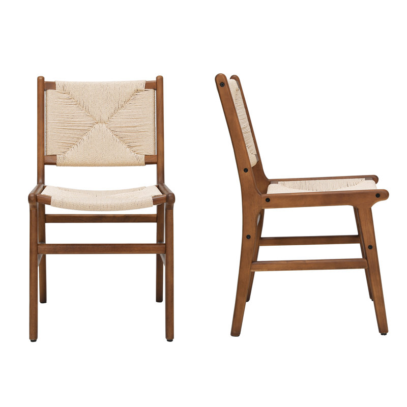 Solid Dining Chairs, Ivory/Tan