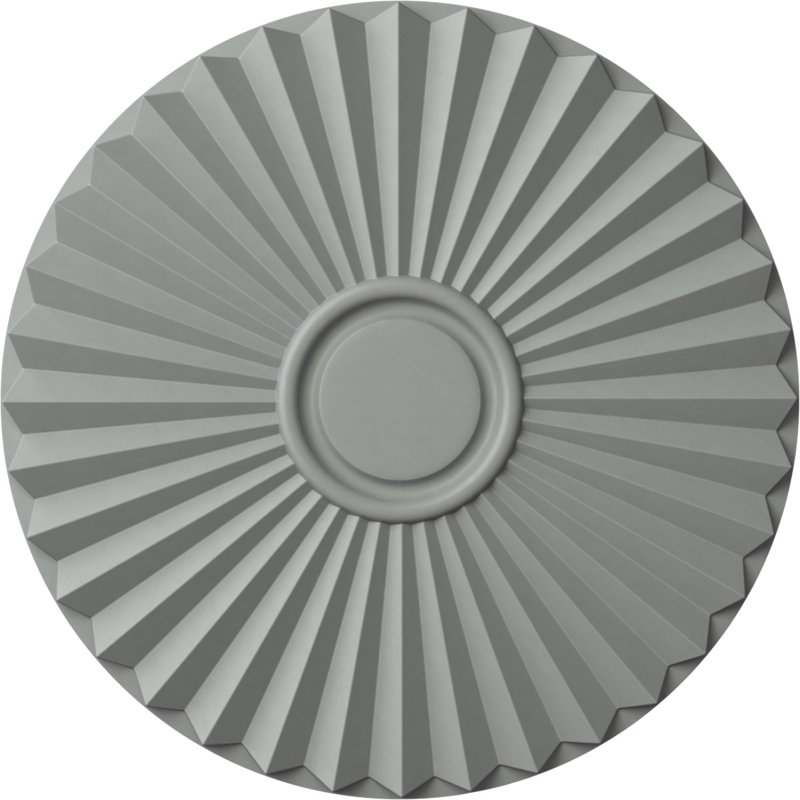 Médaillon de plafond Shakuras de 19 3/4 po x P 1 3/8 po (pour auvents jusqu'à 5 po), Avec une couche d'apprêt