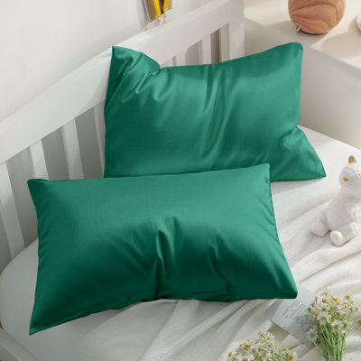 Housses de coussin en satin de coton égyptien 500 fils, fermeture portefeuille, 33 x 46 cm (coussins non inclus).