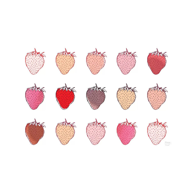 Strawberries - Print on Canvas, Wrapped Canvas, 45.72cm H x 66.04cm W x 3.81cm D