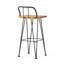 Tabouret industriel en bois et en métal