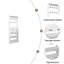 Range-chaussures avec 3 portes et 2 tiroirs avec support, grand espace de rangement
