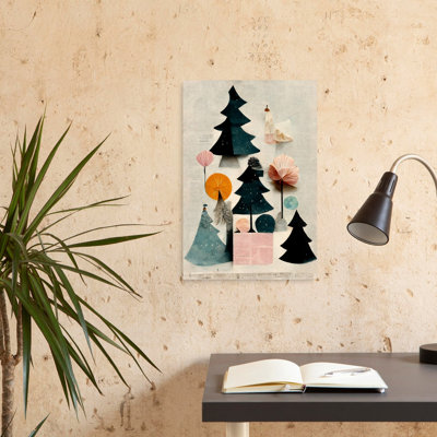 Mignon pin, composition abstraite de fleurs contemporaines, impression d'art mural