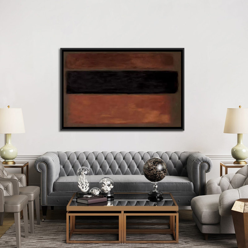 « cuivre rush », impression sur toile, H 18 po x l 26 po x P 1,5 po, Pas de tapis, Toile avec cadre noir