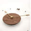 Horloge murale 12 pouces scandinave avec cadre en verre acrylique et bois massif, design moderne minimaliste pour le salon, la chambre à coucher, le décor de bureau