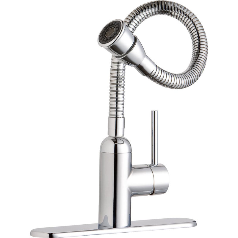 Pursuit Single Hole Laundry Faucet with Flexible Spout