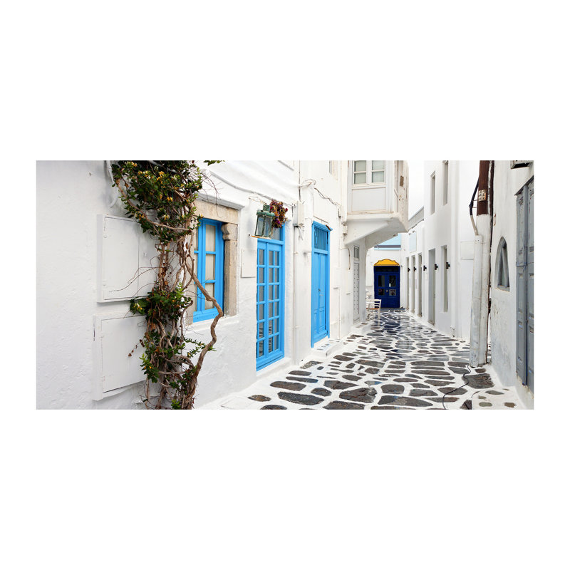 Greek Streets - Wrapped Canvas Print