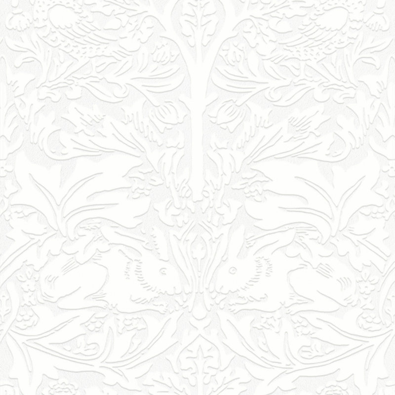 William Morris at Home Brother Rabbit Paintable Wallpaper