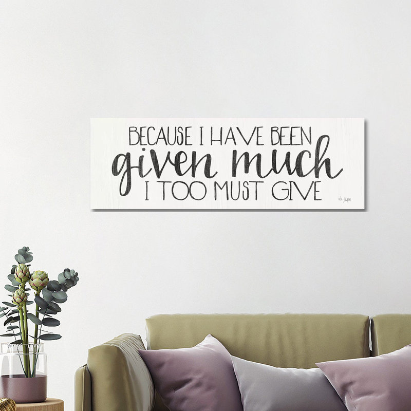 I Too Must Give by Jaxn Blvd. - Wrapped Canvas Panoramic Gallery-Wrapped Canvas Giclée, 40.64cm H x 121.92cm W