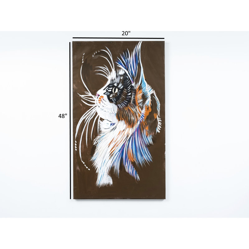 Toile brune de 47 po x 27 po - peinte à la main, transforme les murs en galeries d'art Décoration exquise peinte à la main pour une touche raffinée